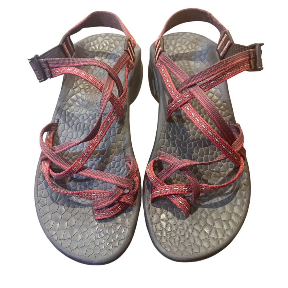 Chaco Z/Cloud 2 Sandal Womens 10 Red Double Strap Toe Loop Vibram Gorpcore Hike